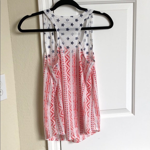 Red, white, and blue star racer back tank top - Picture 2 of 3